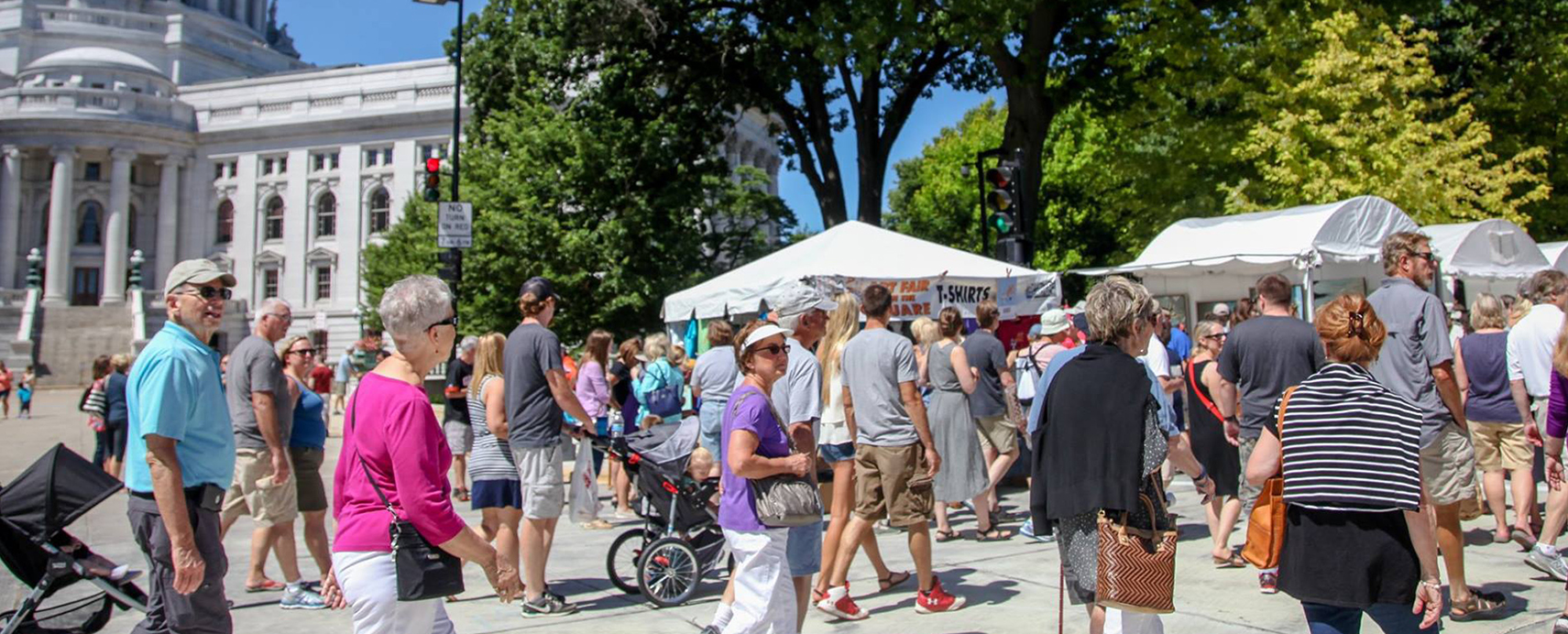 Madison Wisconsin Farmers Market in the summer